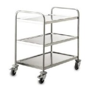 Removable service trolley 3 shelves