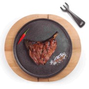 Plato hierro fundido con soporte
